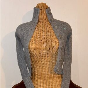 Y2K Hollister Gray Button-Up Cardigan